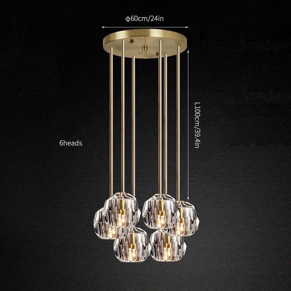 Crystal Cluster Pendant Light — Mid - Century Radiance - LumoTrot