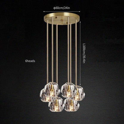 Crystal Cluster Pendant Light — Mid - Century Radiance - LumoTrot