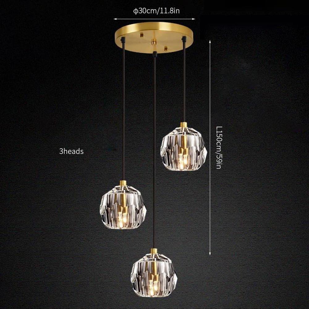 Crystal Cluster Pendant Light — Mid - Century Radiance - LumoTrot