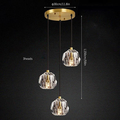 Crystal Cluster Pendant Light — Mid - Century Radiance - LumoTrot