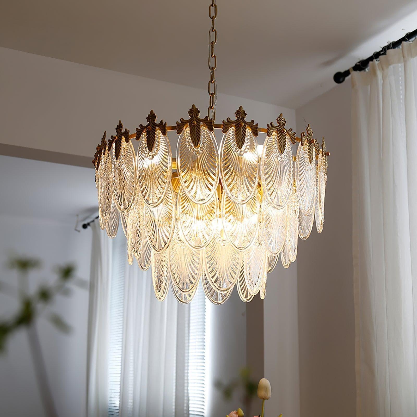 Art Deco Crystal Chandelier — Gilded Elegance - LumoTrot