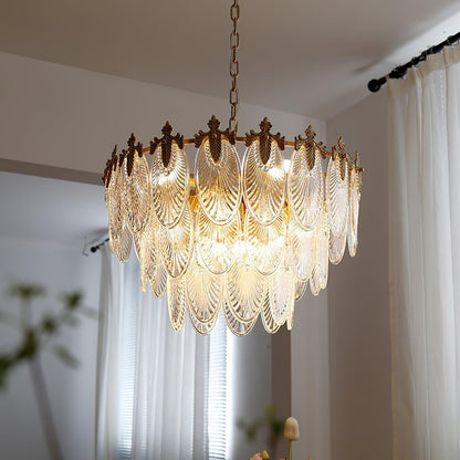 Art Deco Crystal Chandelier — Gilded Elegance - LumoTrot