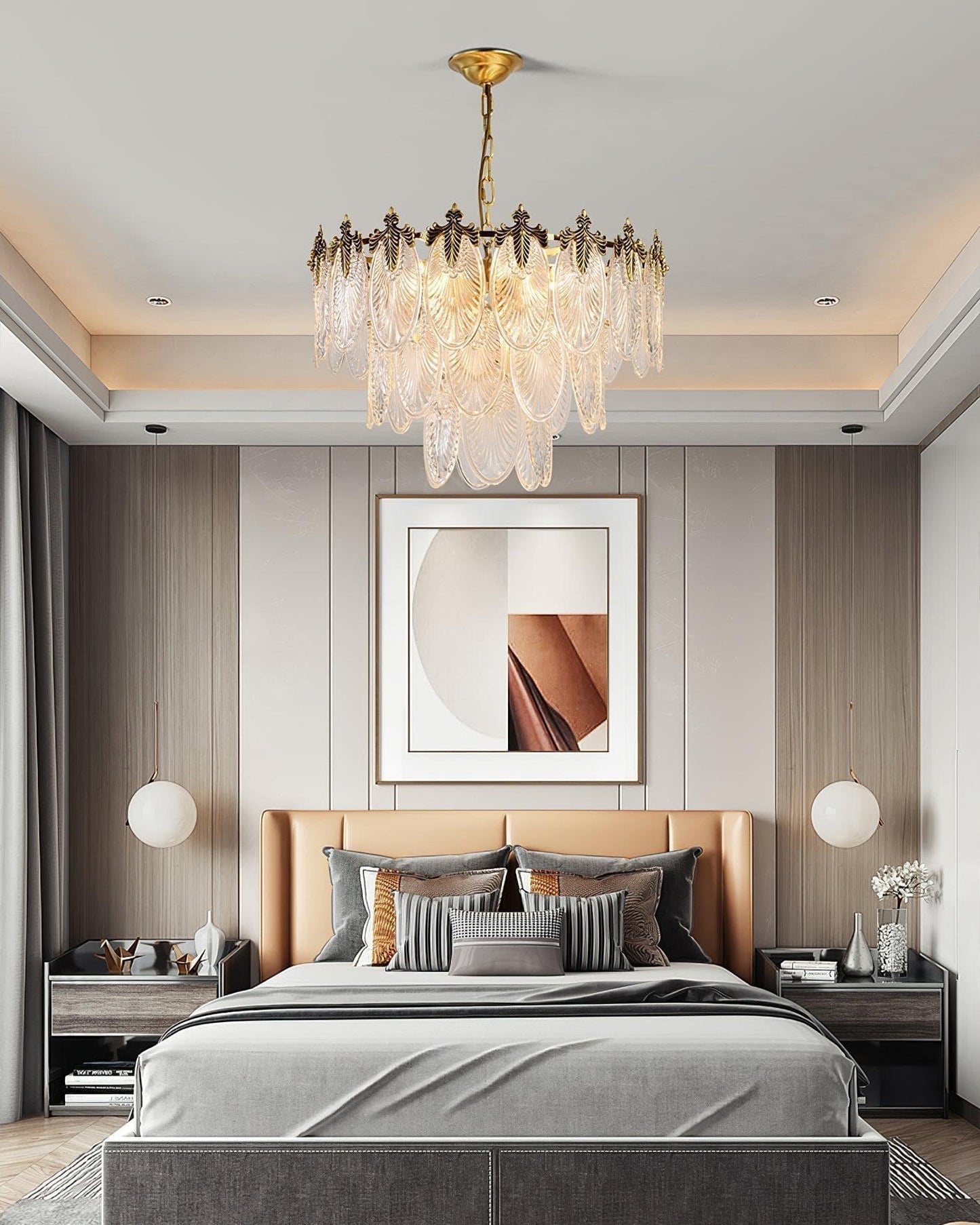 Art Deco Crystal Chandelier — Gilded Elegance - LumoTrot