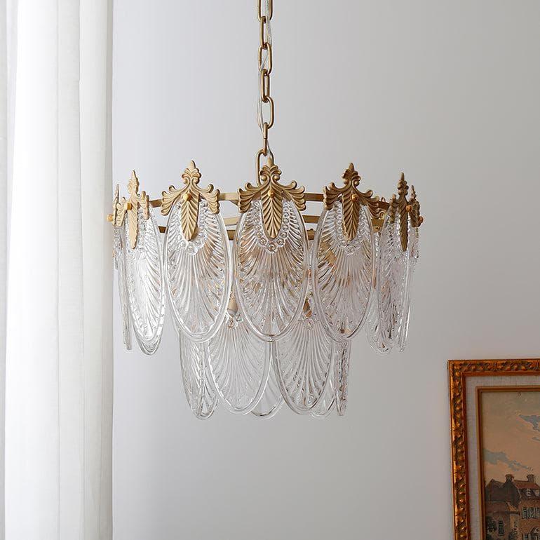 Art Deco Crystal Chandelier — Gilded Elegance - LumoTrot