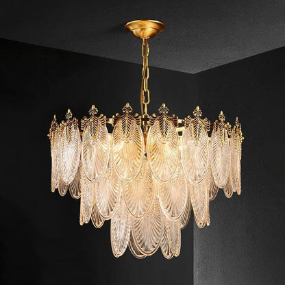 Art Deco Crystal Chandelier — Gilded Elegance - LumoTrot