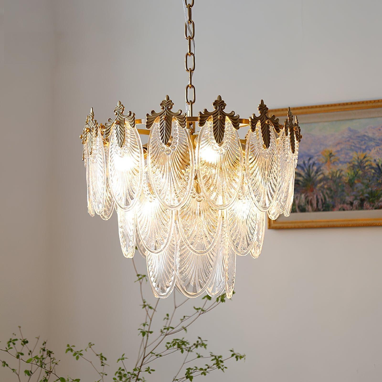 Art Deco Crystal Chandelier — Gilded Elegance - LumoTrot