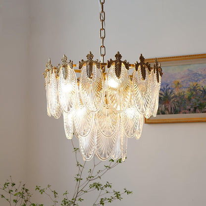 Art Deco Crystal Chandelier — Gilded Elegance - LumoTrot