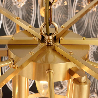 Art Deco Crystal Chandelier — Gilded Elegance - LumoTrot