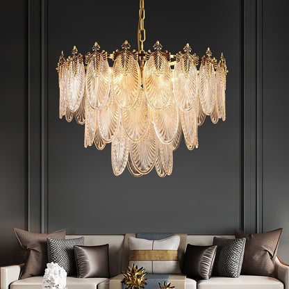 Art Deco Crystal Chandelier — Gilded Elegance - LumoTrot