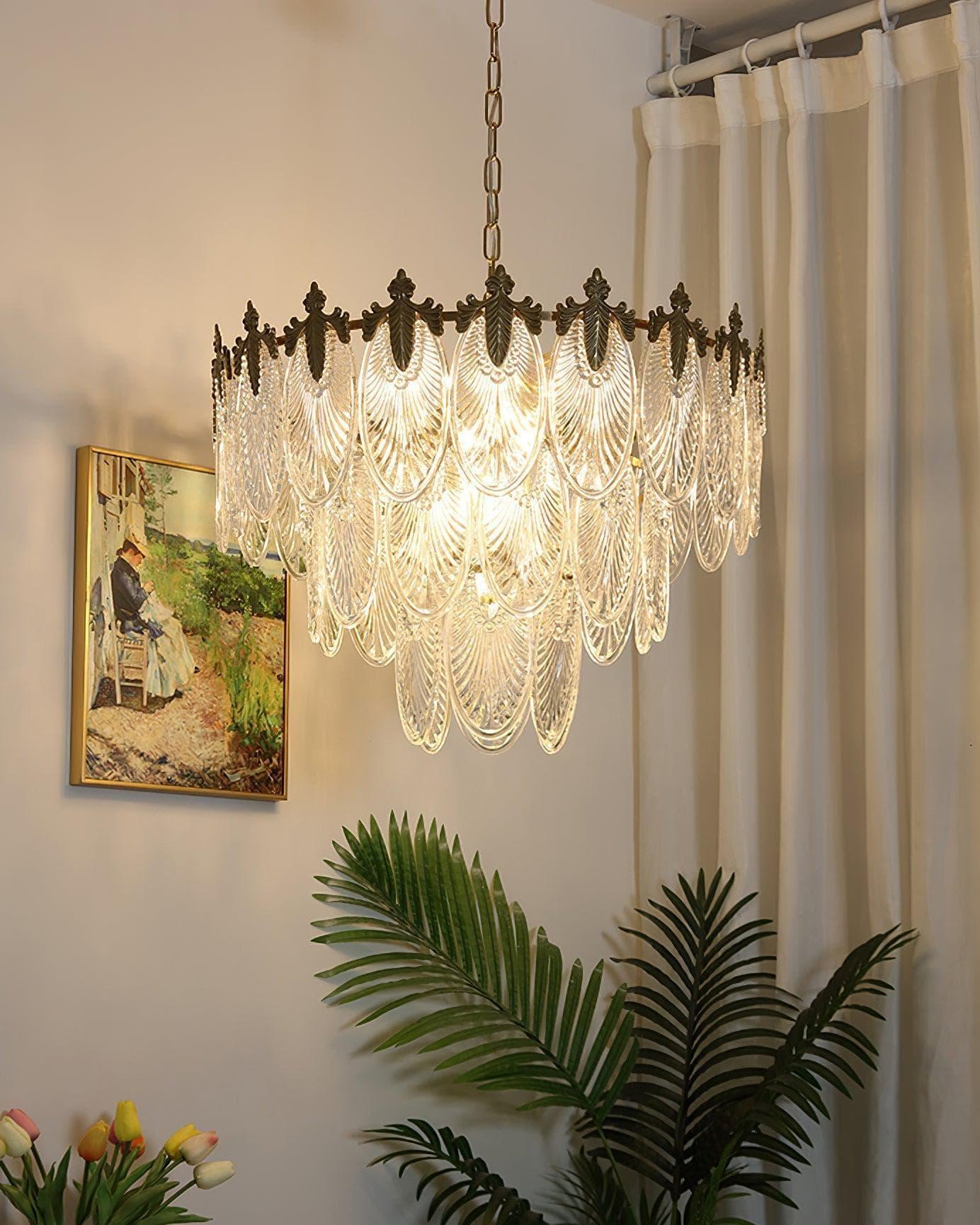 Art Deco Crystal Chandelier — Gilded Elegance - LumoTrot