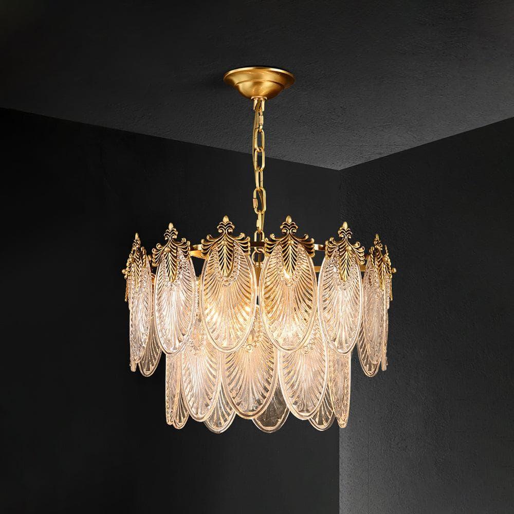 Art Deco Crystal Chandelier — Gilded Elegance - LumoTrot