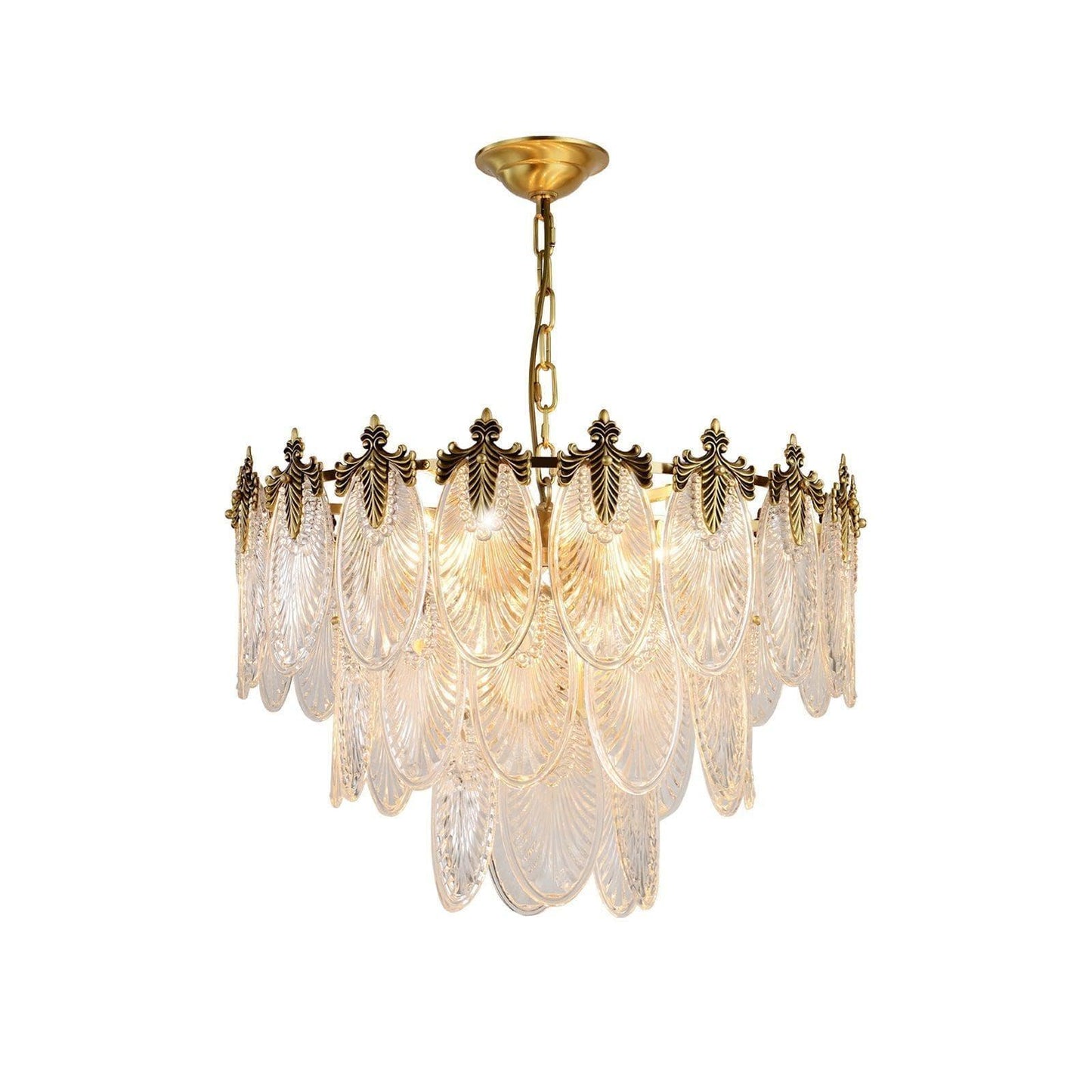 Art Deco Crystal Chandelier — Gilded Elegance - LumoTrot