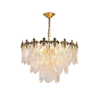 Art Deco Crystal Chandelier — Gilded Elegance - LumoTrot