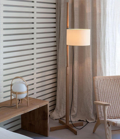 Wood & Glass Lantern Table Lamp — Japandi Soft Glow - LumoTrot