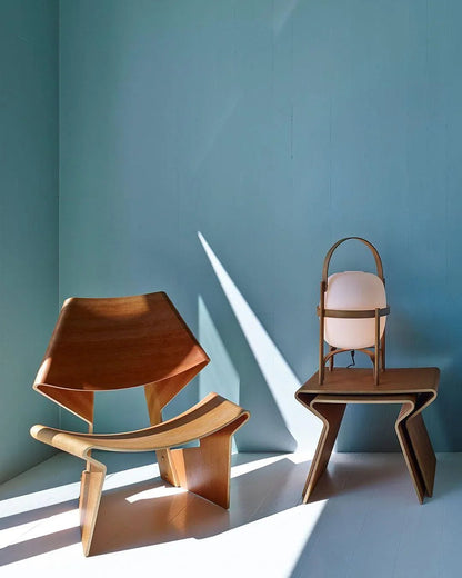 Wood & Glass Lantern Lamp — Soft Ambiance