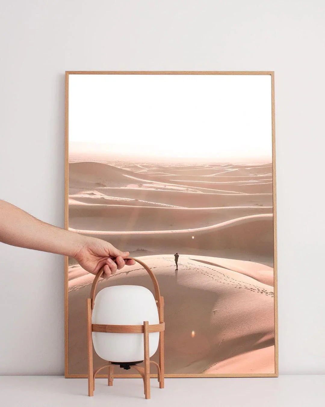 Wood & Glass Lantern Table Lamp — Japandi Soft Glow - LumoTrot