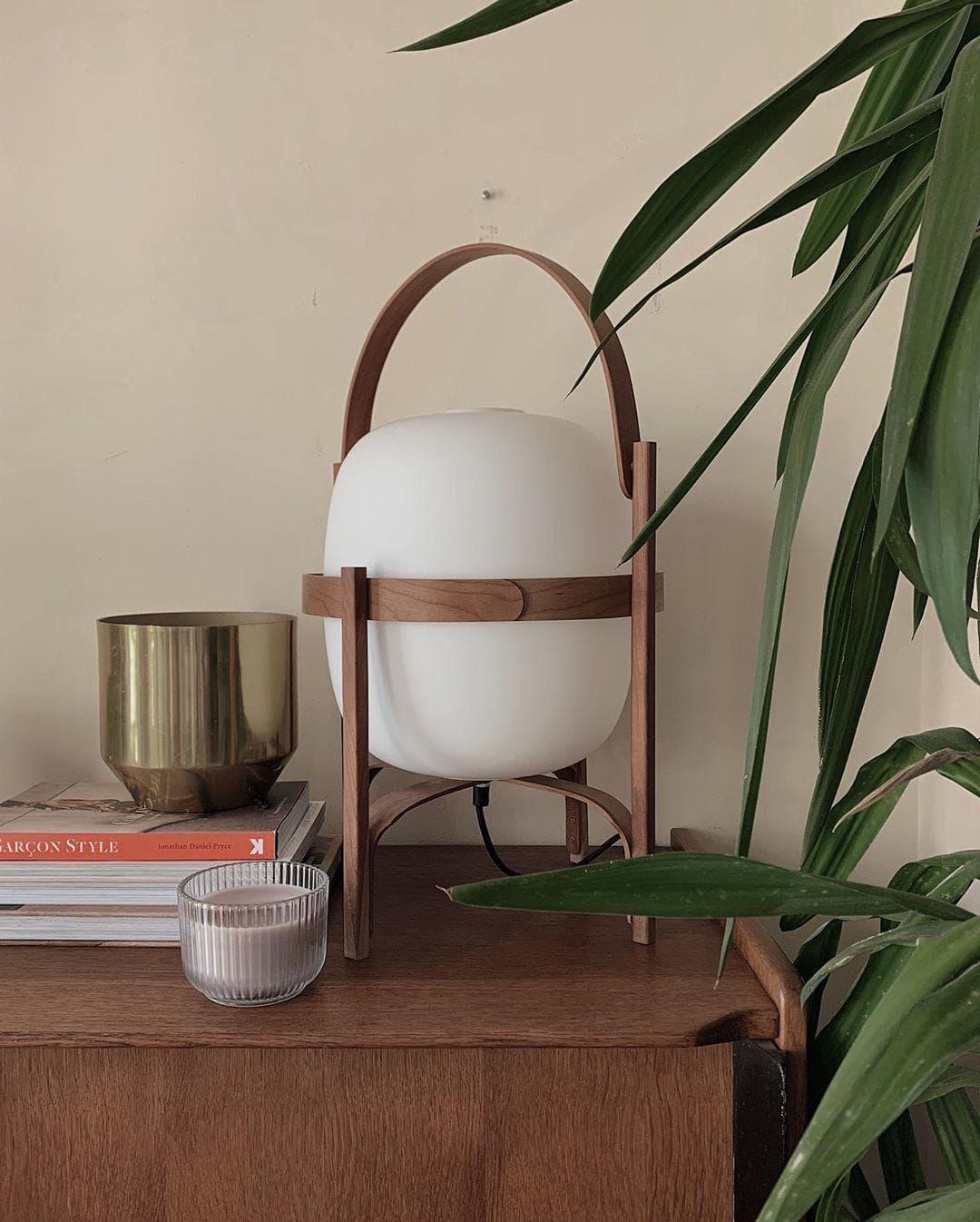 Wood & Glass Lantern Lamp — Soft Ambiance
