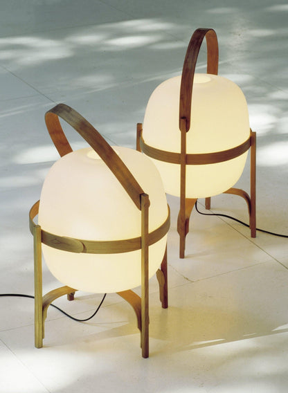 Wood & Glass Lantern Lamp — Soft Ambiance