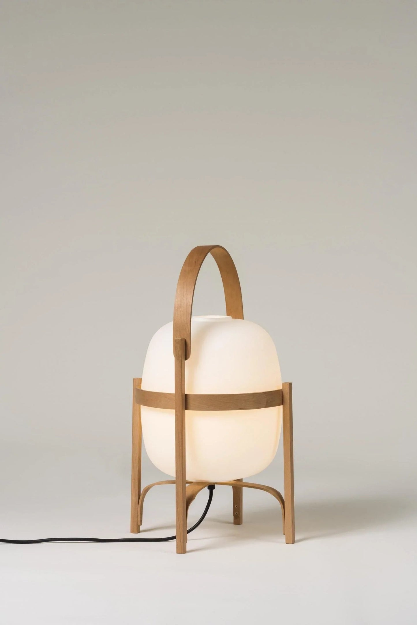 Wood & Glass Lantern Lamp — Soft Ambiance