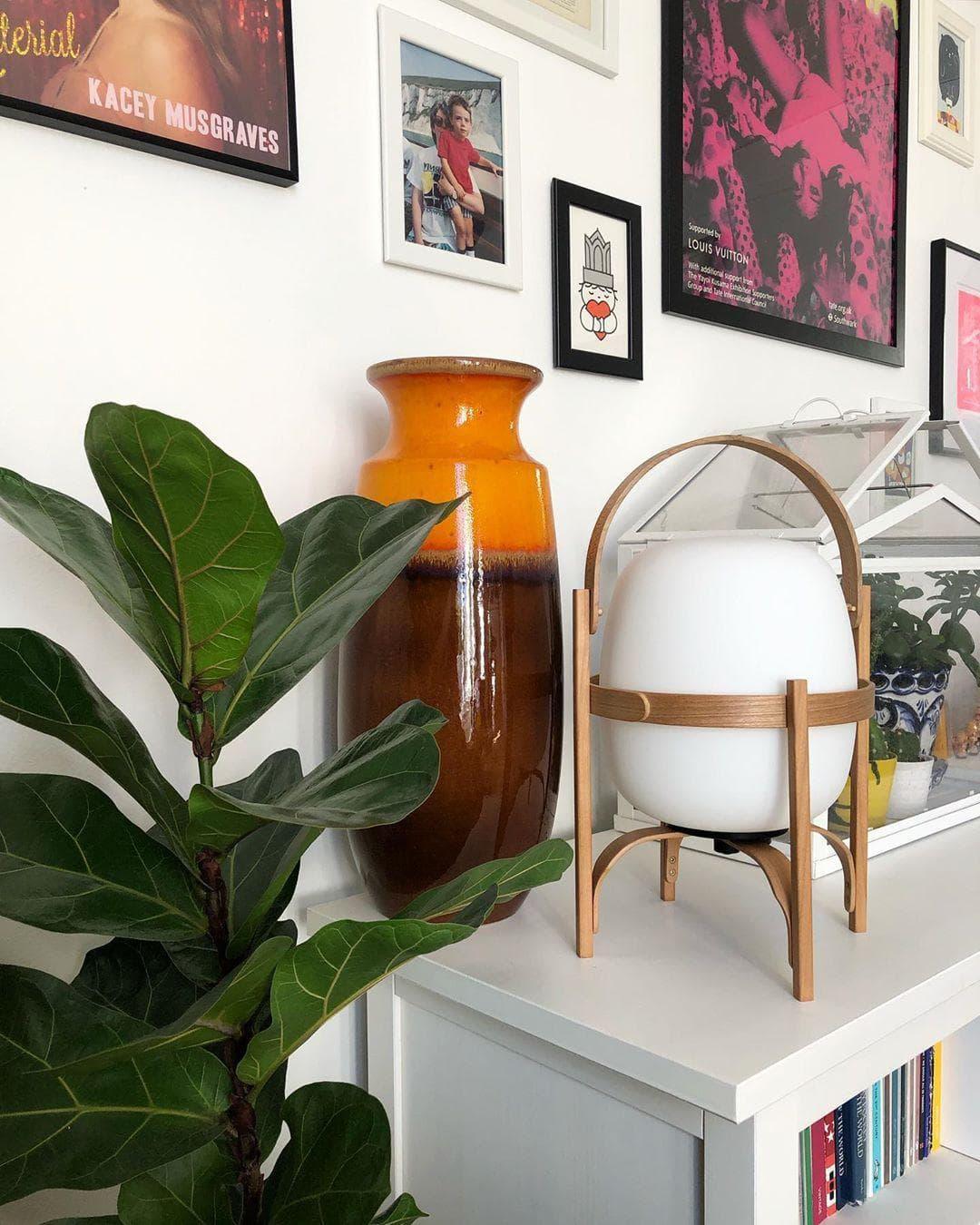 Wood & Glass Lantern Lamp — Soft Ambiance