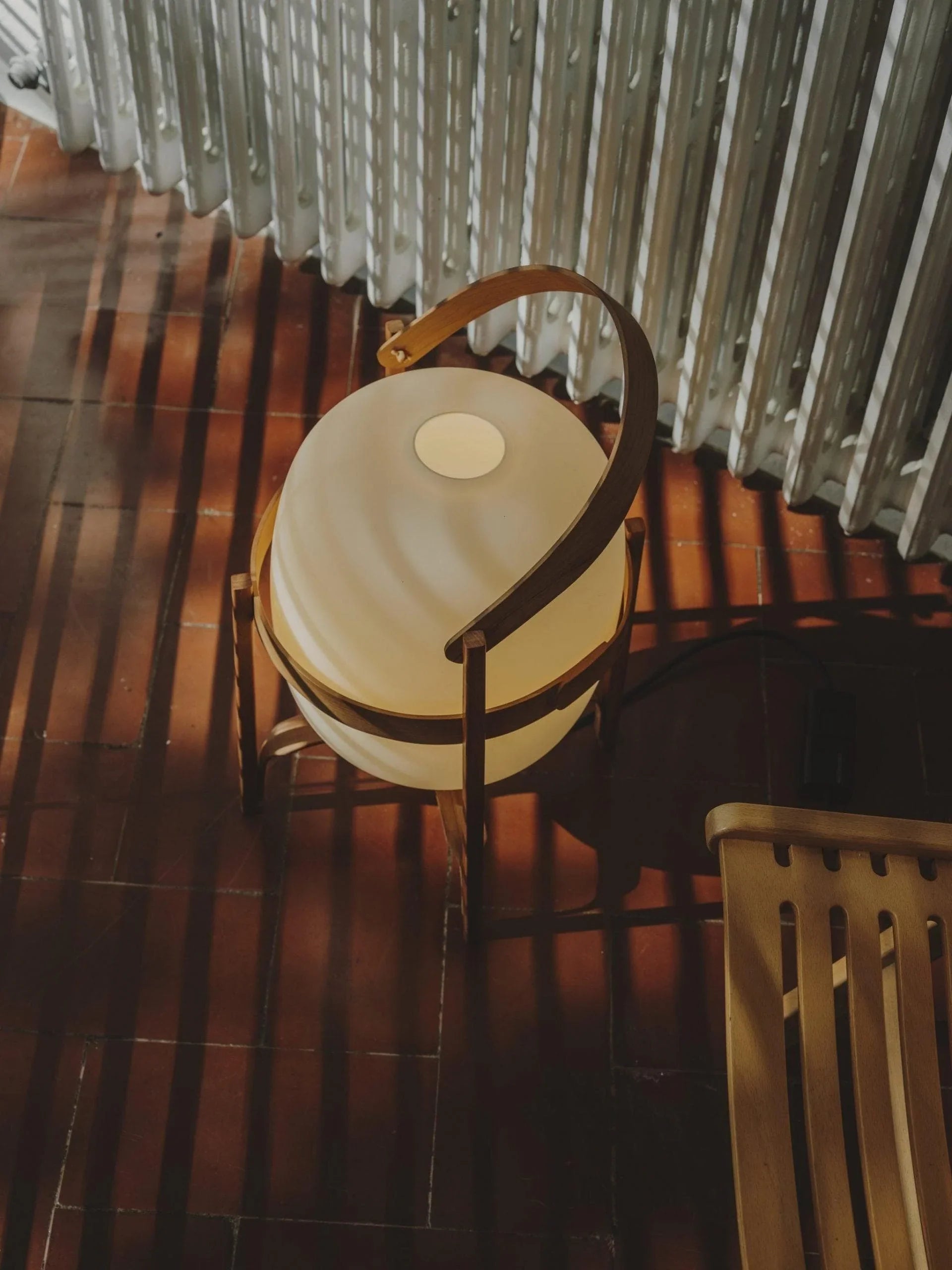 Wood & Glass Lantern Lamp — Soft Ambiance