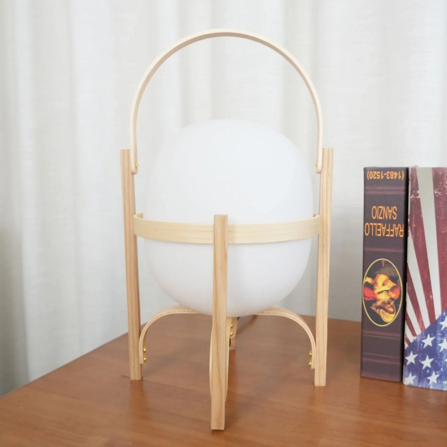 Wood & Glass Lantern Lamp — Soft Ambiance