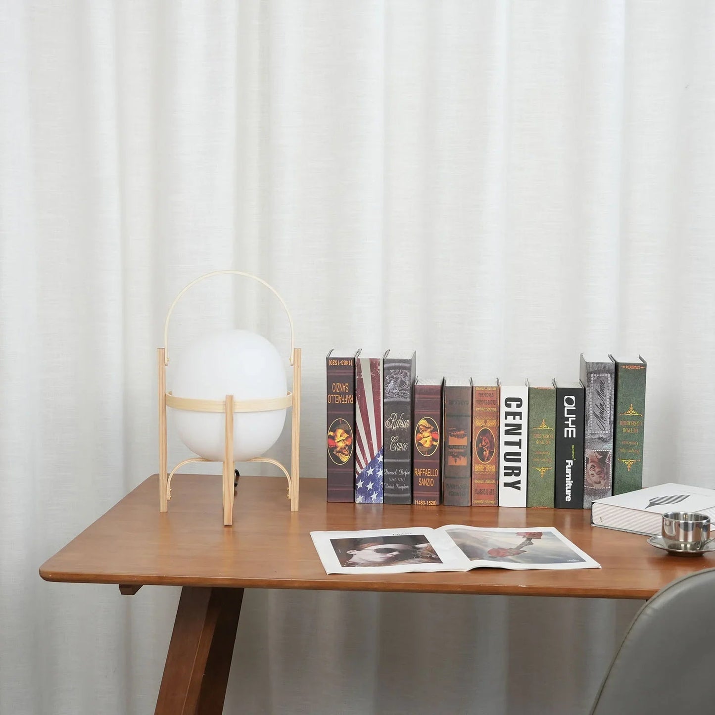Wood & Glass Lantern Lamp — Soft Ambiance