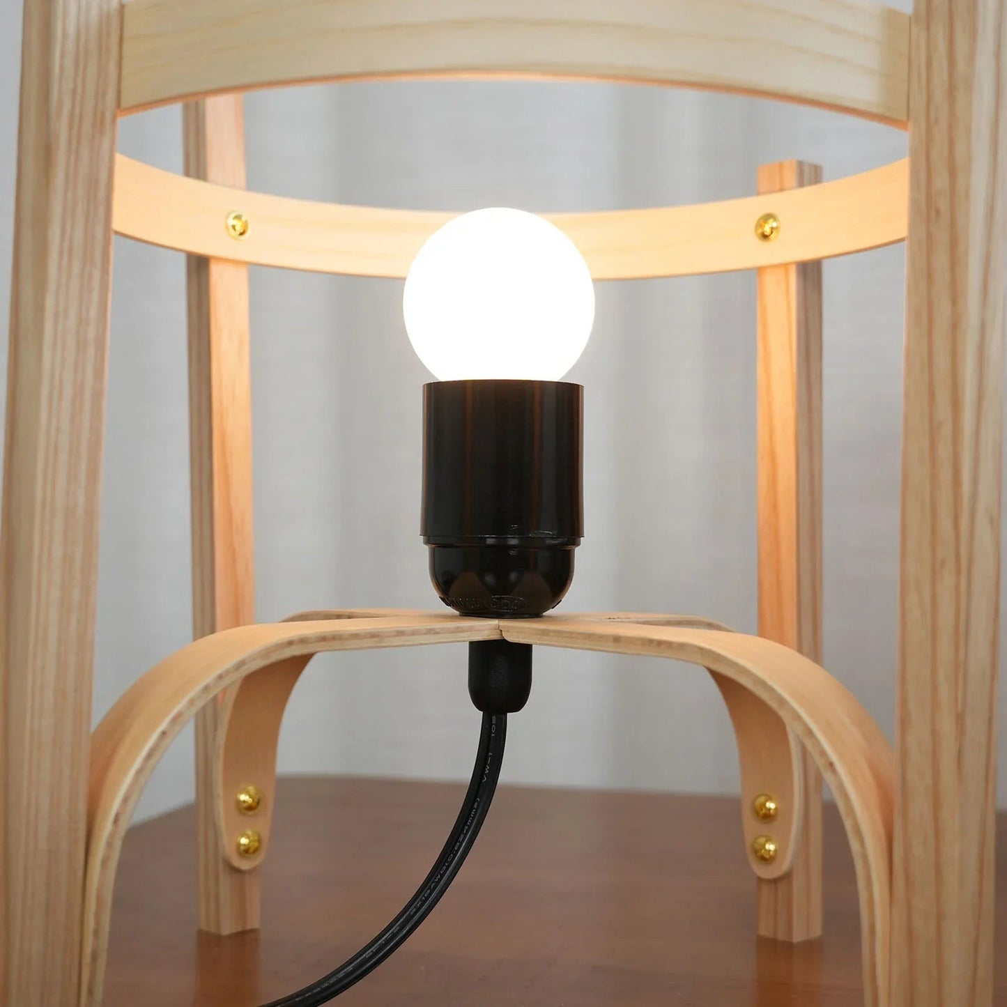 Wood & Glass Lantern Lamp — Soft Ambiance