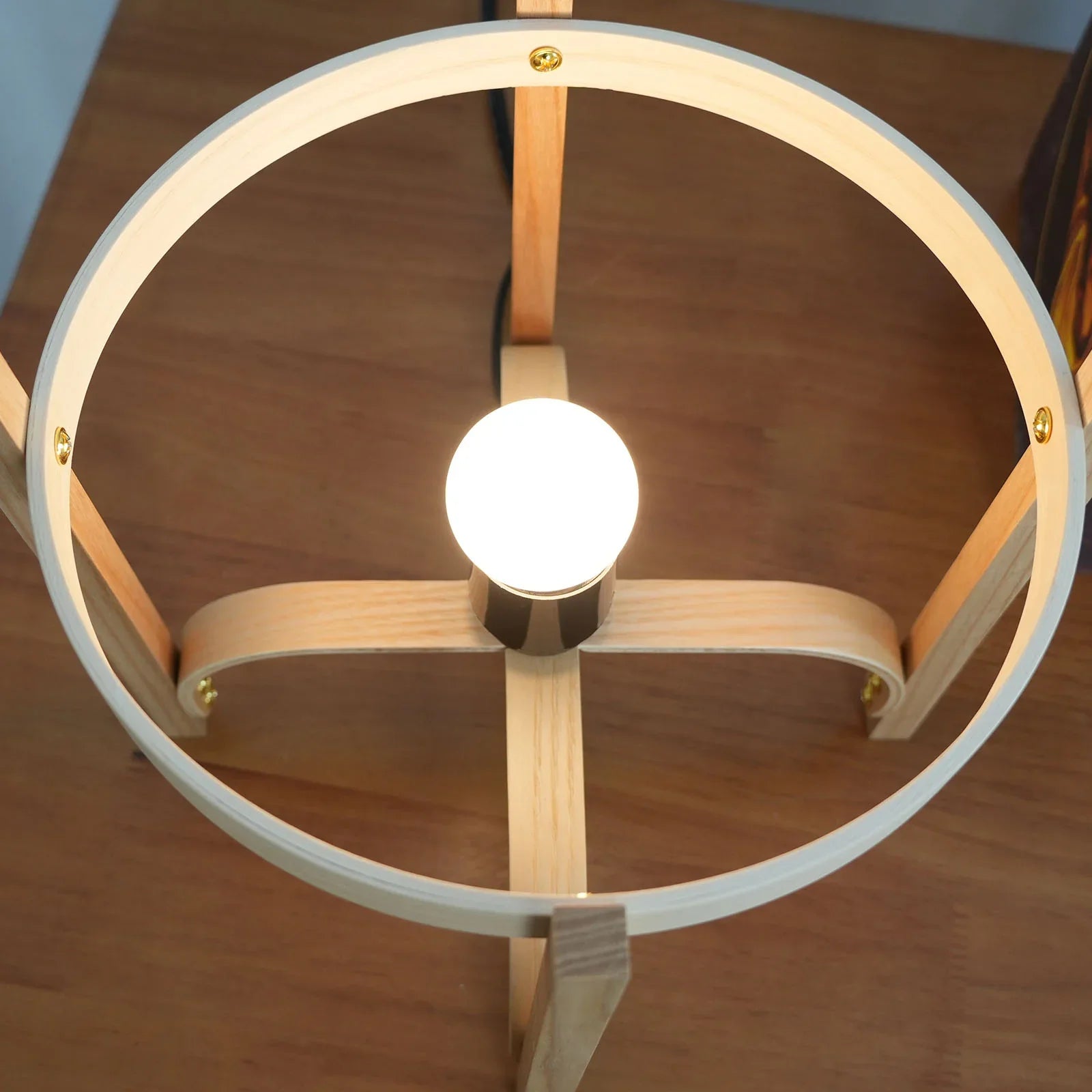 Wood & Glass Lantern Lamp — Soft Ambiance