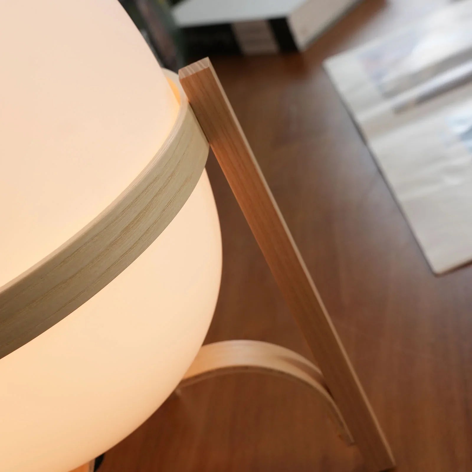 Wood & Glass Lantern Lamp — Soft Ambiance