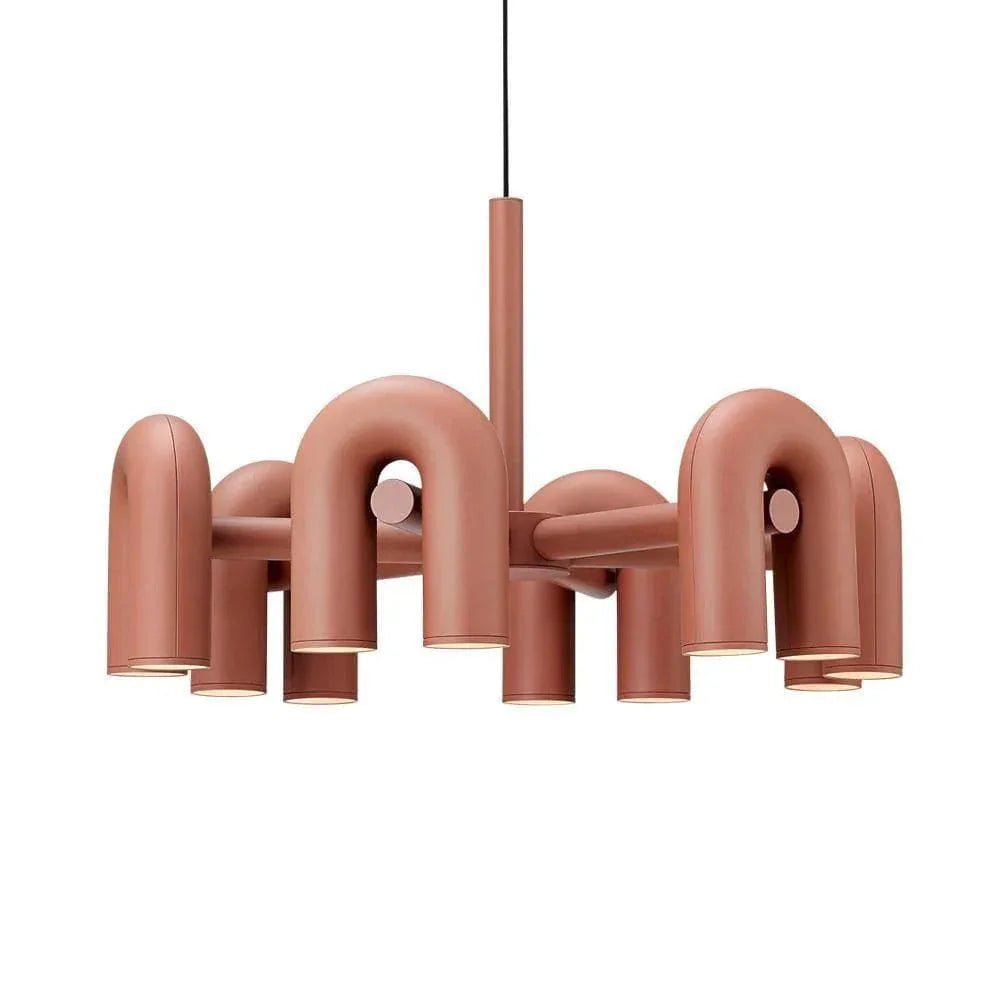 Matte Black Iron Chandelier — Sculptural Statement - LumoTrot