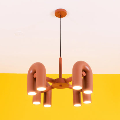 Matte Black Iron Chandelier — Sculptural Statement - LumoTrot