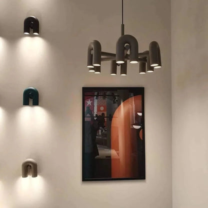 Matte Black Iron Chandelier — Sculptural Statement - LumoTrot