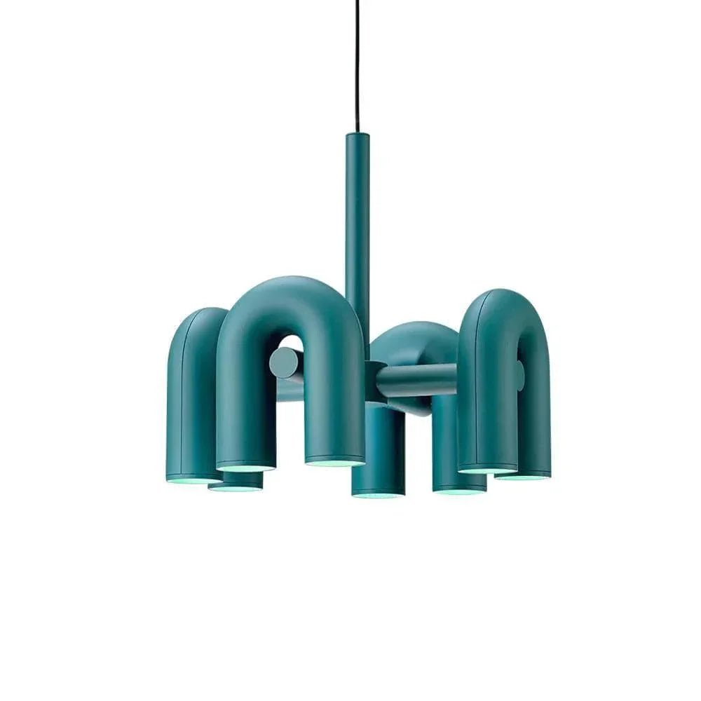 Matte Black Iron Chandelier — Sculptural Statement - LumoTrot