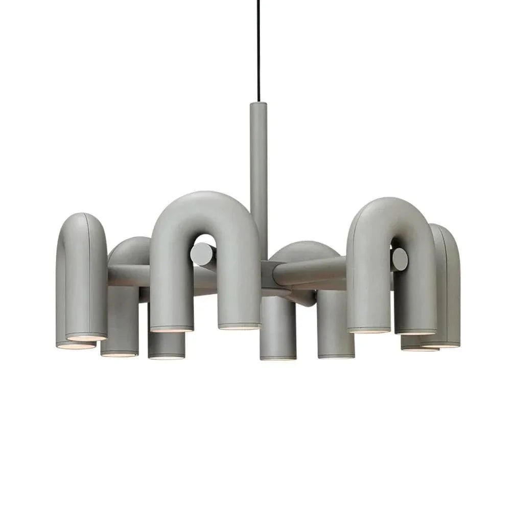 Matte Black Iron Chandelier — Sculptural Statement - LumoTrot