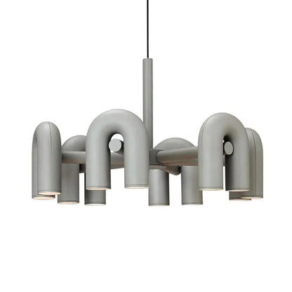 Matte Black Iron Chandelier — Sculptural Statement - LumoTrot
