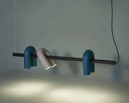 Matte Black Iron Chandelier — Sculptural Statement - LumoTrot