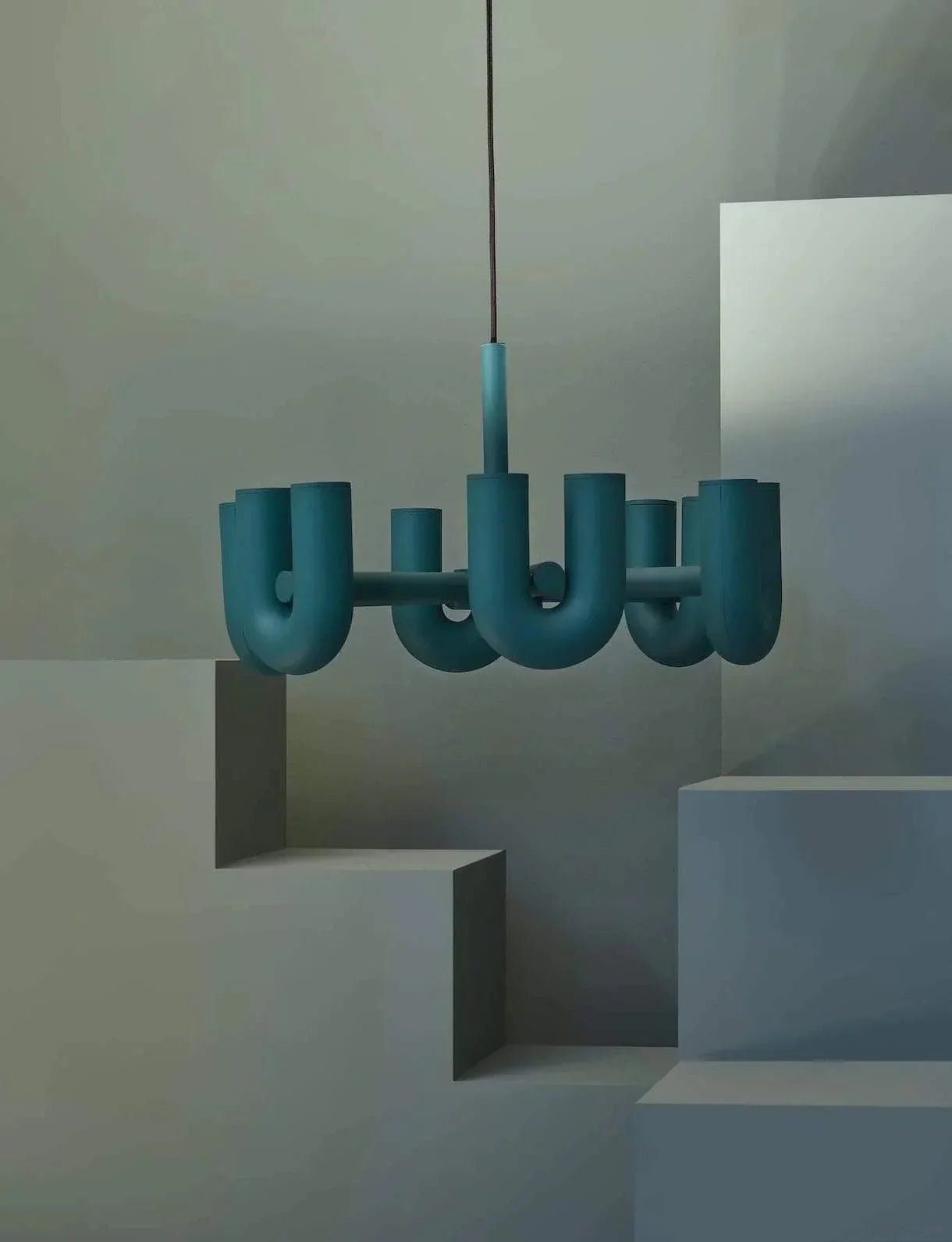 Matte Black Iron Chandelier — Sculptural Statement - LumoTrot