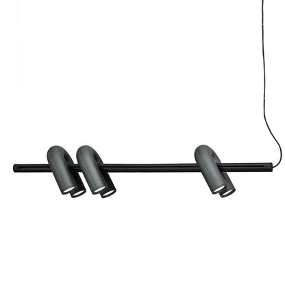 Matte Black Iron Chandelier — Sculptural Statement - LumoTrot