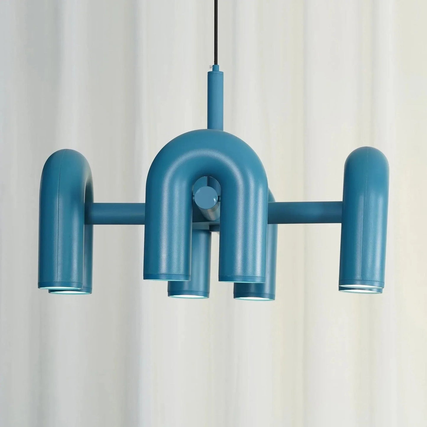 Matte Black Iron Chandelier — Sculptural Statement - LumoTrot
