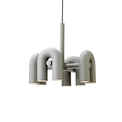 Matte Black Iron Chandelier — Sculptural Statement - LumoTrot