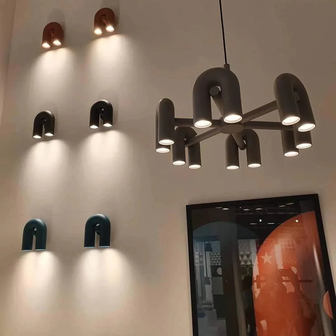 Matte Black Iron Chandelier — Sculptural Statement - LumoTrot