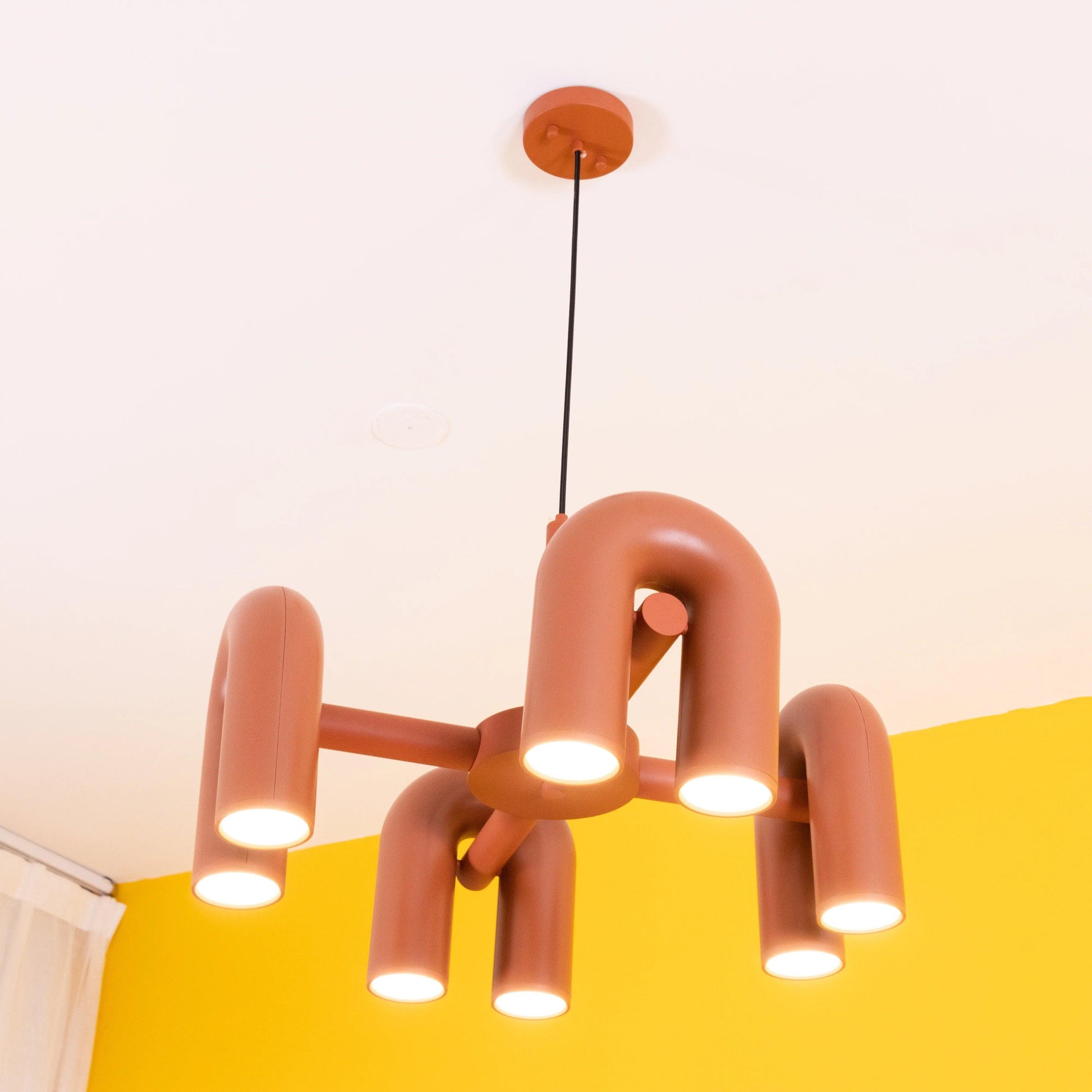 Matte Black Iron Chandelier — Sculptural Statement - LumoTrot