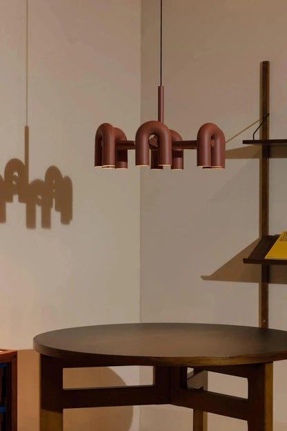 Matte Black Iron Chandelier — Sculptural Statement - LumoTrot