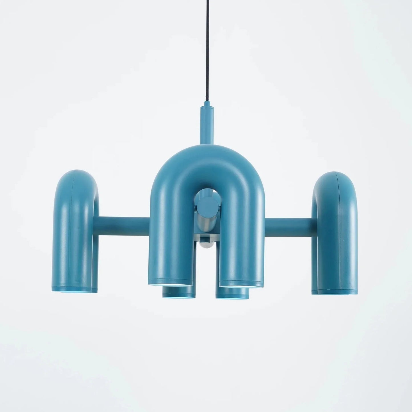Matte Black Iron Chandelier — Sculptural Statement - LumoTrot