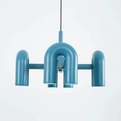 Matte Black Iron Chandelier — Sculptural Statement - LumoTrot