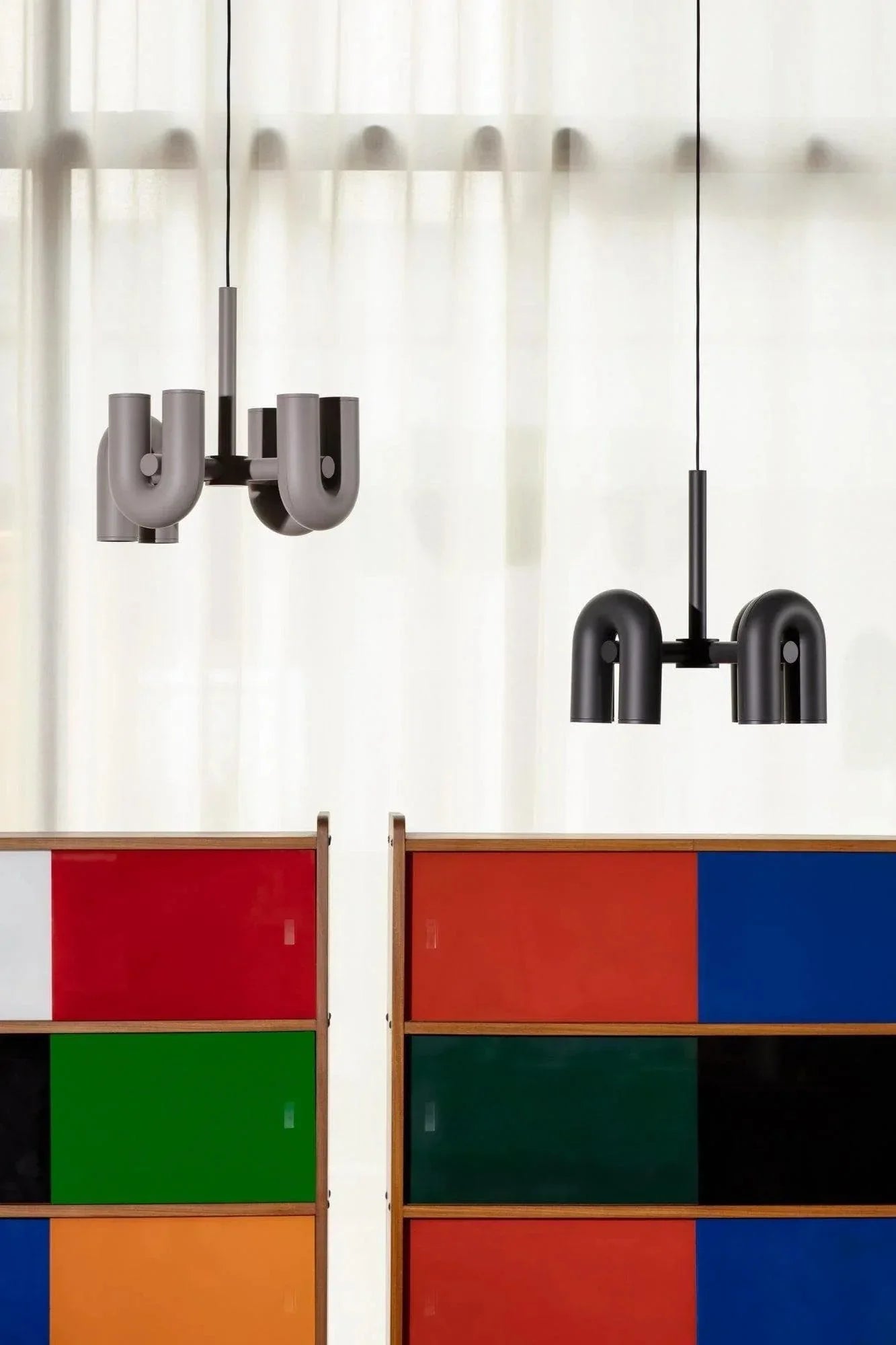 Matte Black Iron Chandelier — Sculptural Statement - LumoTrot