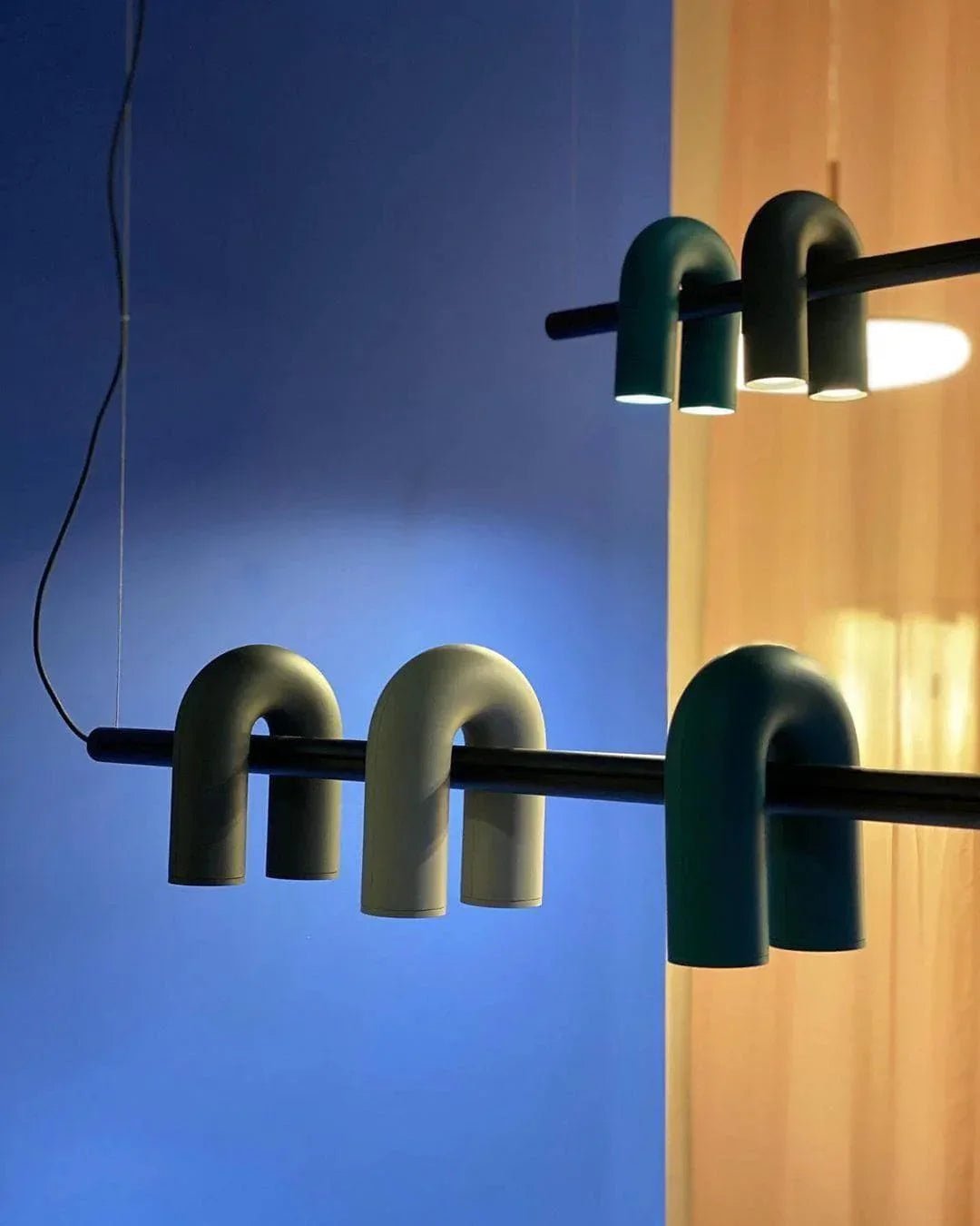 Matte Black Iron Chandelier — Sculptural Statement - LumoTrot