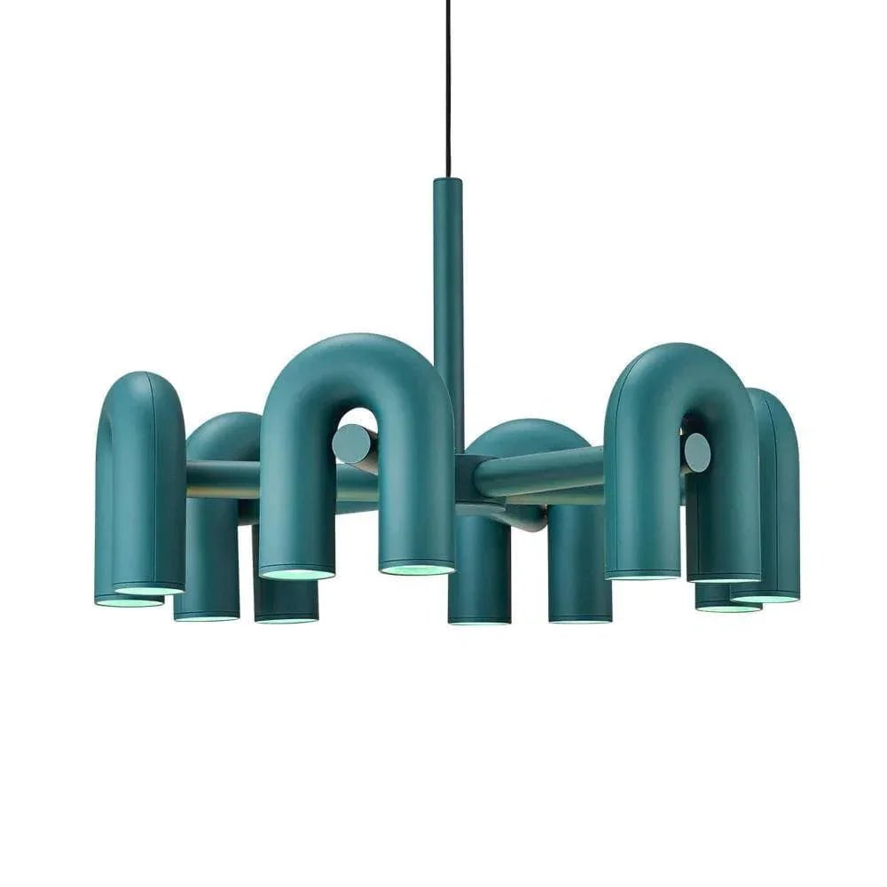 Matte Black Iron Chandelier — Sculptural Statement - LumoTrot