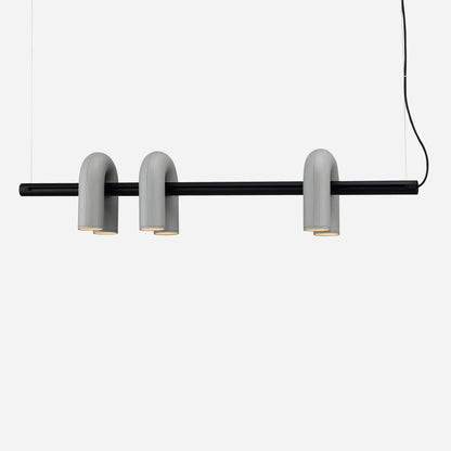 Matte Black Iron Chandelier — Sculptural Statement - LumoTrot